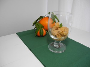 Rohkost Pfirsich-Orangensorbet